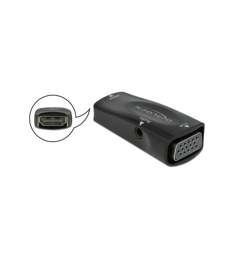 Adaptateur Delock 1080p HDMI - Jack 3.5 mm/VGA