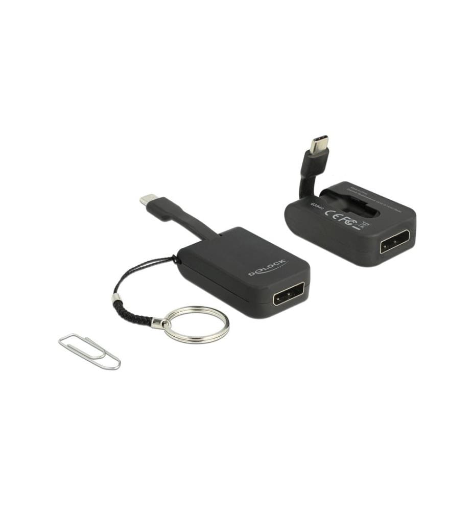 Adaptateur Delock USB-C – DisplayPort 4K, 60 Hz, avec porte-clés