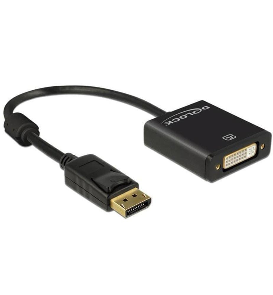 Câble adaptateur Delock DP - DVI-I, 4K noir