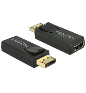 Adaptateur Delock Displayport - HDMI actif, 4K, noir