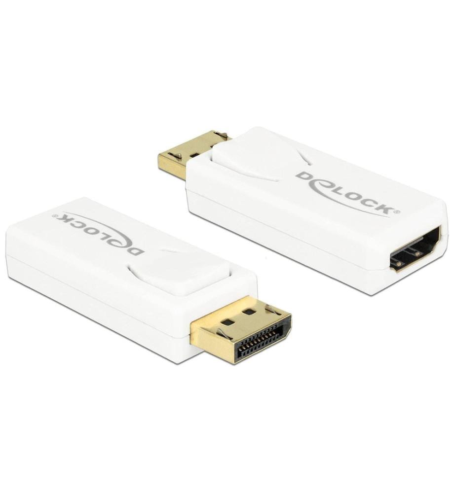 Delock Adapter Displayport - HDMI aktiv, 4K, weiss