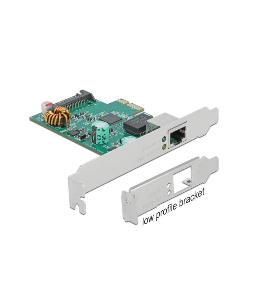 Delock Scheda di rete 1x 2.5Gbps LAN, PoE+, RTL8125 PCI-Express x1