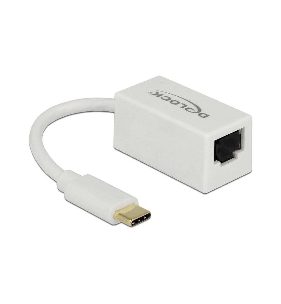 Delock Network Adapter USB-C - RJ45 1Gbps, White