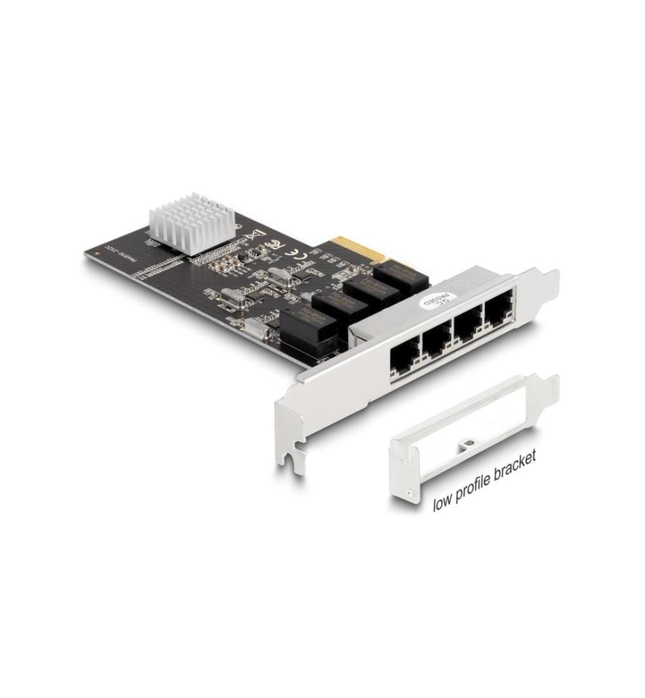 Delock Scheda di rete 4x RJ45 1Gbps, PCI-Express x4