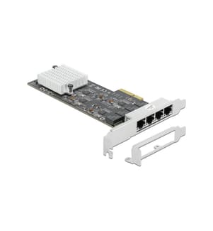 Delock Carte réseau 4x 2.5Gbps, RTL8125B PCI-Express x4