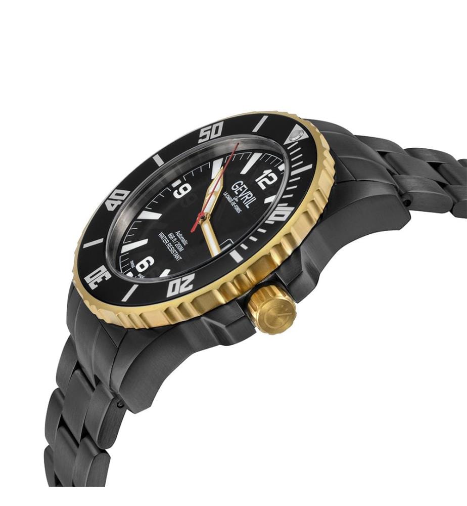 Orologio automatico Canal Street con bracciale in acciaio inossidabile - Nero