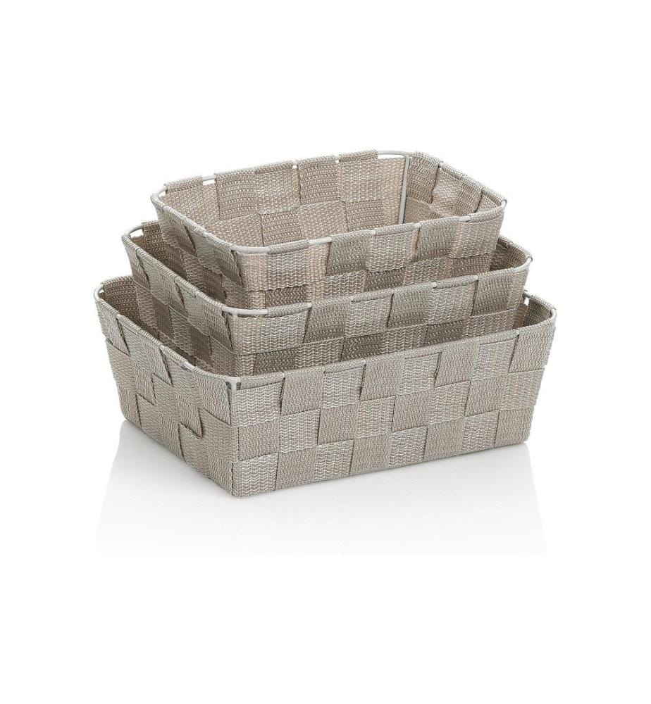 KELA - Bad-Utensilienhalter Alvaro 3-teilig, Silbergrau