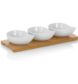 KELA - Plateau de service avec petites coupelles Philipa 26 cm x 10 cm x 4.5 cm