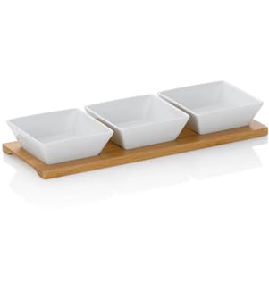 KELA - Plateau de service avec petites coupelles Philipa Blanc