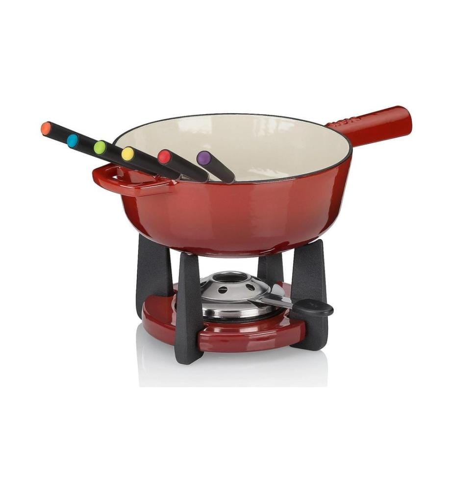 KELA - Käsefondue-Set Calido 11 Teile, Rot