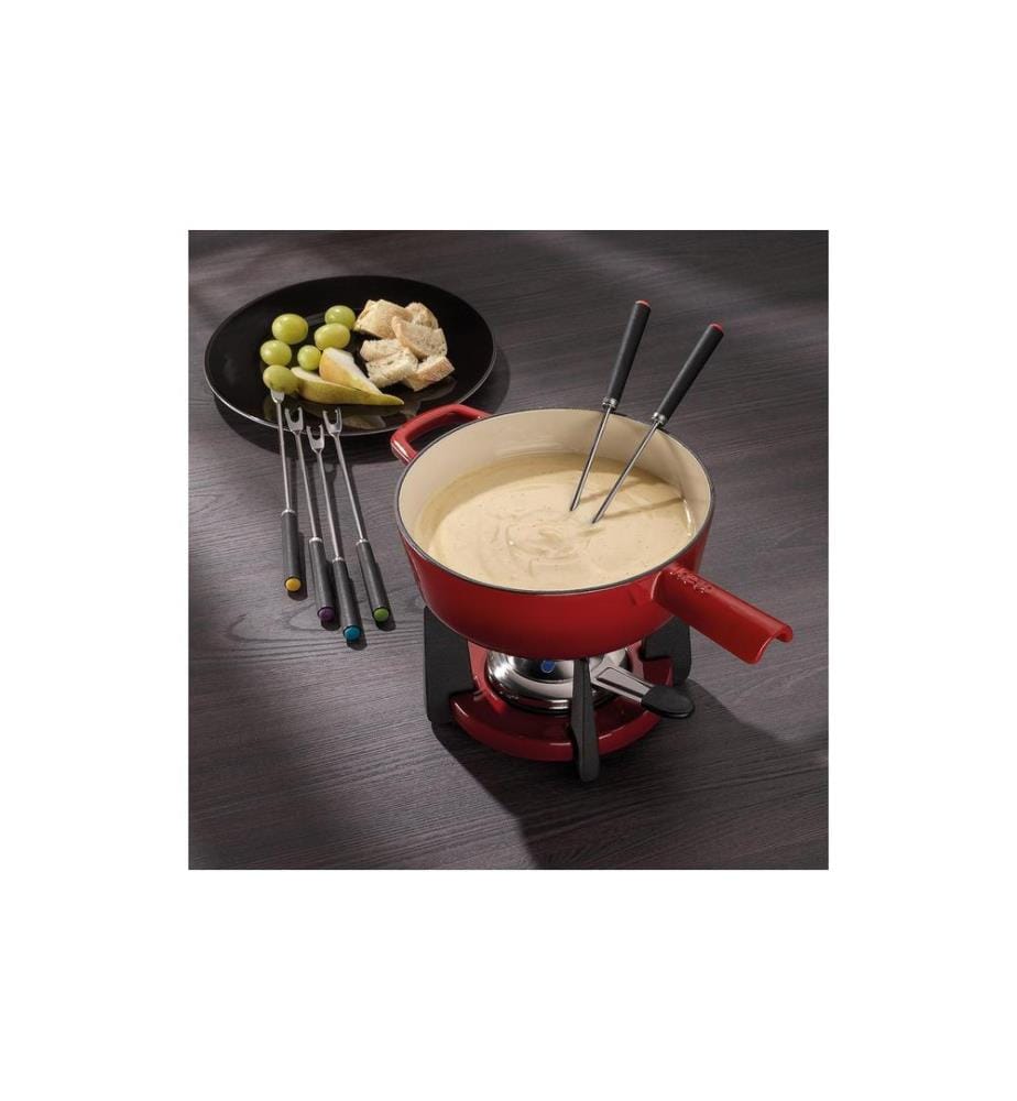 KELA - Käsefondue-Set Calido 11 Teile, Rot