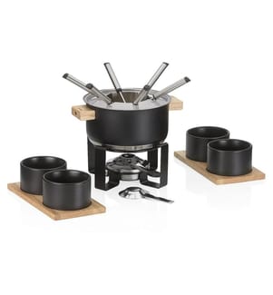 KELA - Service à fondue à la viande Gunten 16 Pièce/s, Noir