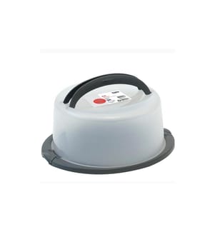 KELA - Boîte de transport pour gâteau Deli Gris foncé/Blanc