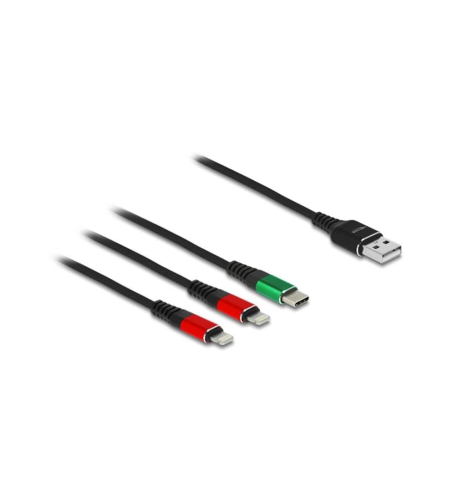 DELOCK - USB-Ladekabel USB A - Lightning/USB C 1 m