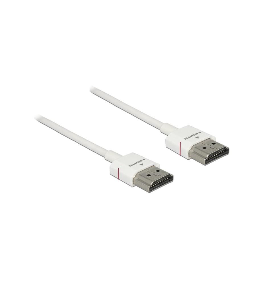 DELOCK - Kabel 4K 60Hz HDMI - HDMI, 0.25 m, Weiss