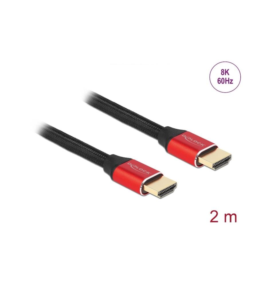 DELOCK - Câble 8K 60Hz HDMI - HDMI, 2 m, Rouge