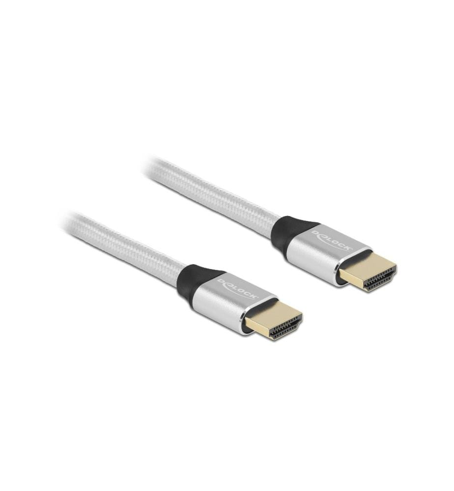 DELOCK - Câble 8K 60Hz HDMI - HDMI, 0.5 m, Argenté