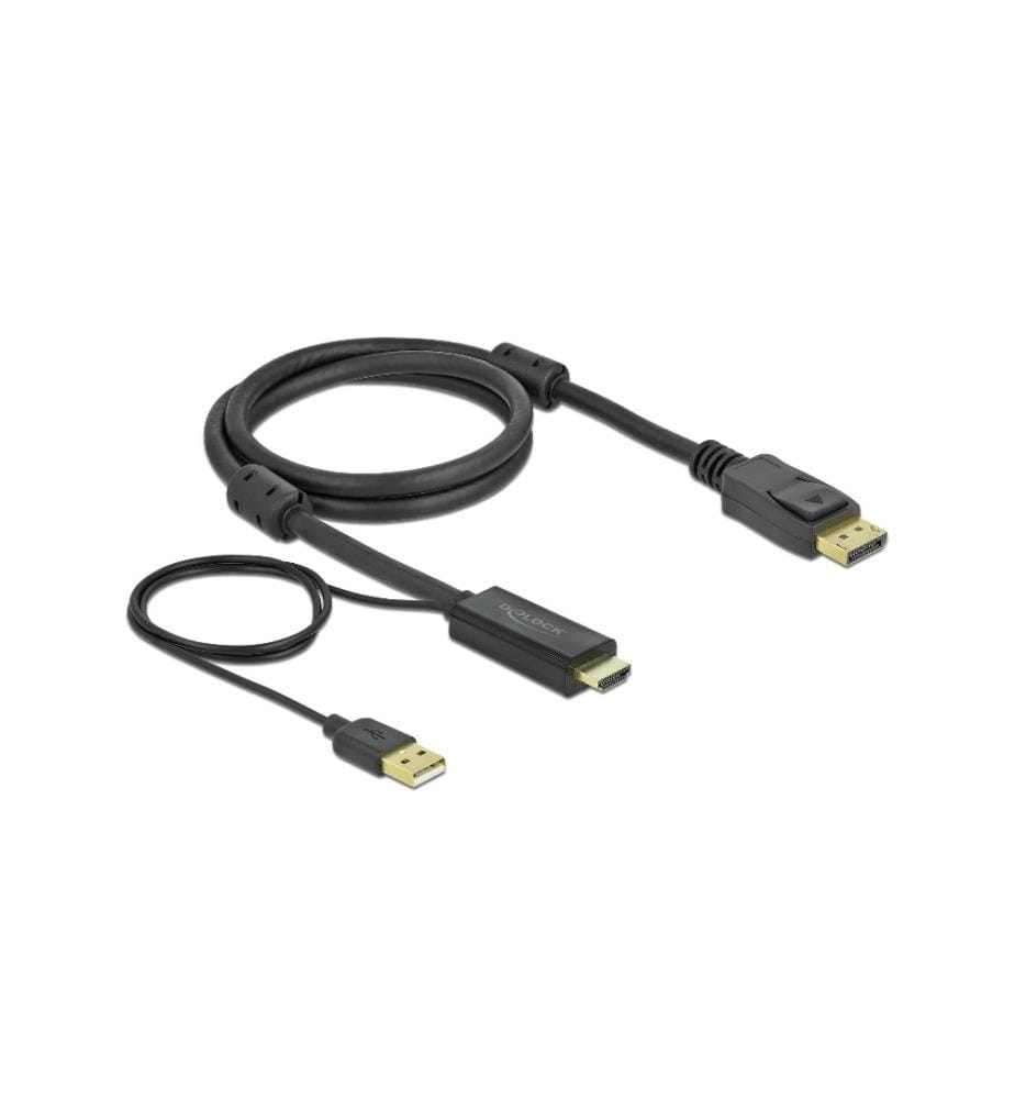 DELOCK - Câble HDMI – Displayport, HDMI/USB 2.0 - DisplayPort, 1 m