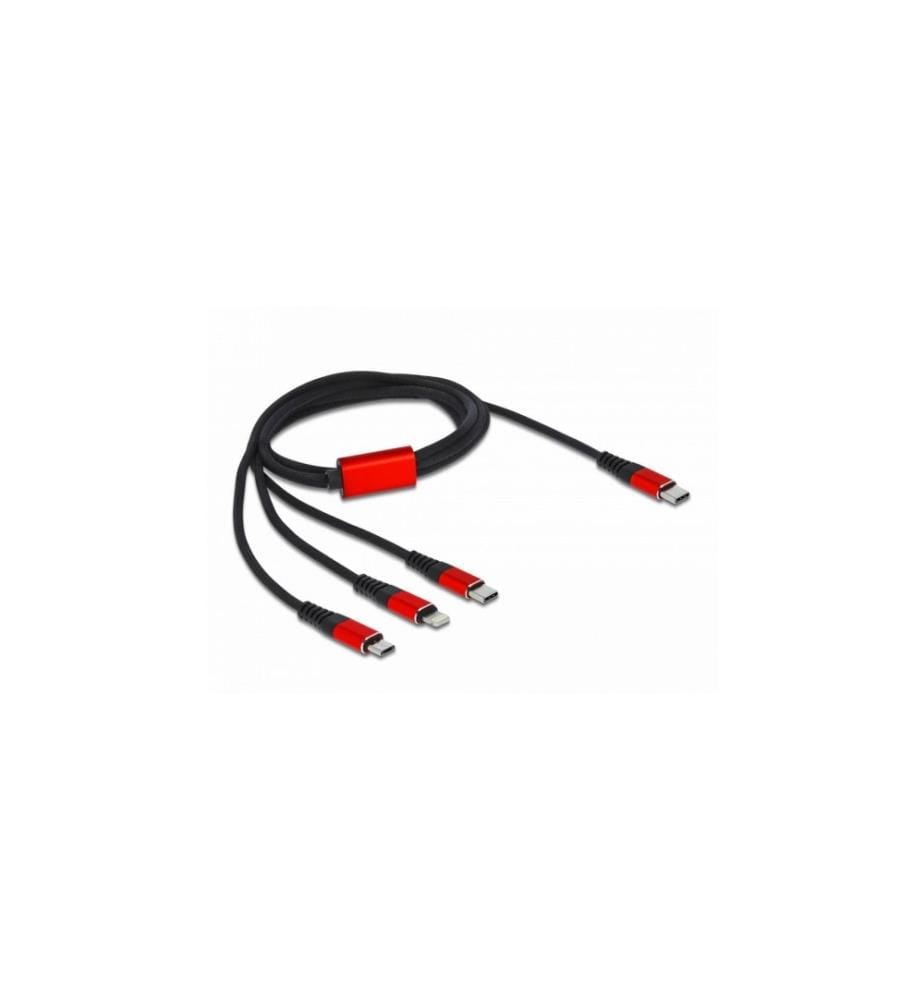 DELOCK - USB-Ladekabel  USB C - Lightning/Micro-USB B/USB C 1 m