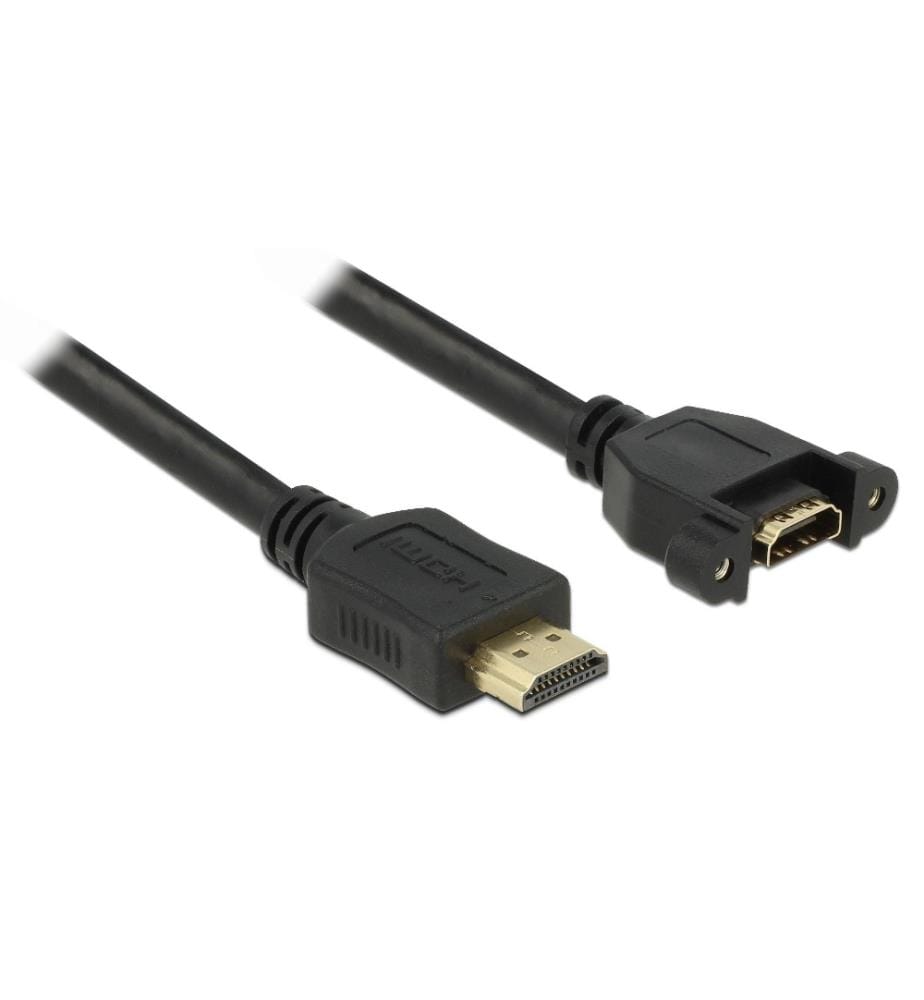 DELOCK - Câble HDMI - HDMI, 2 m 4K, 30 Hz, pour montage, à visser