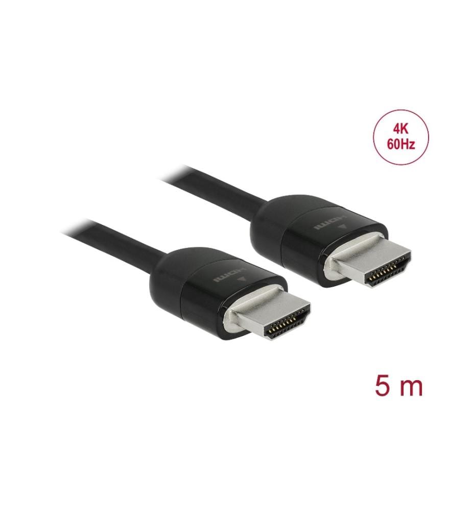 DELOCK - Kabel 4K 60Hz HDMI - HDMI, 5 m, Schwarz
