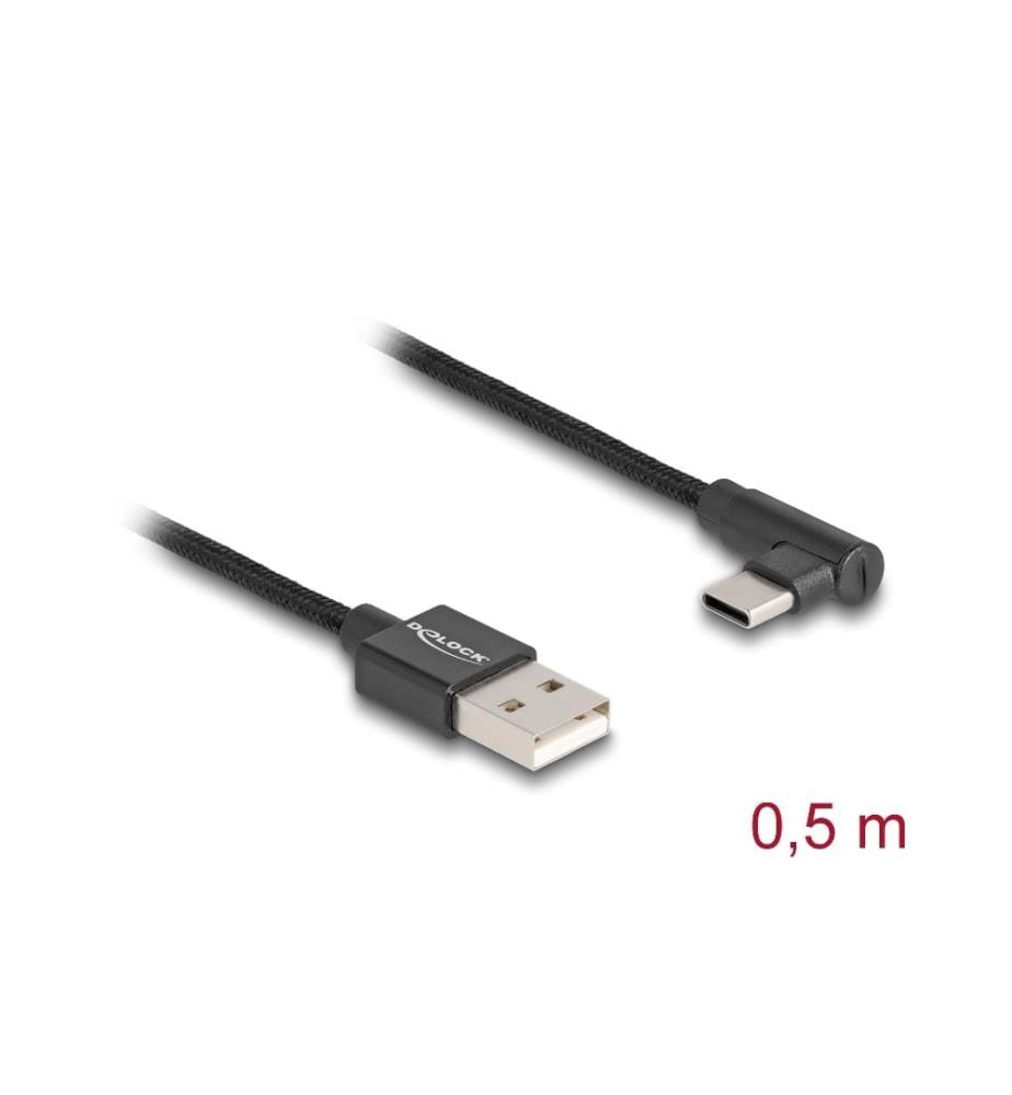 DELOCK - USB 2.0-Kabel USB A - USB C gewinkelt 0.5 m