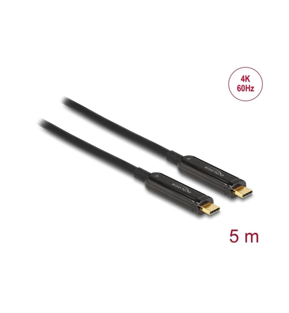 DELOCK - Optisches Kabel 4K 60 Hz USB Type-C - USB Type-C, 5 m