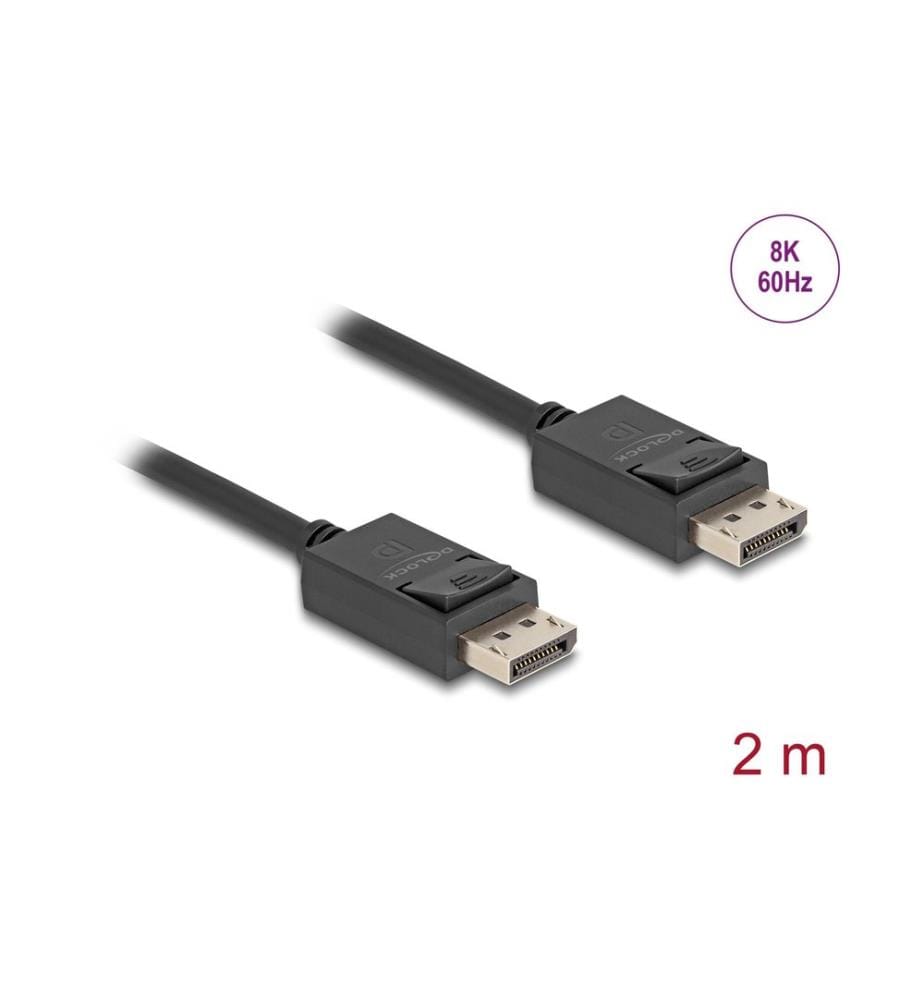 DELOCK - Câble 16K 30 Hz / 8K 60 Hz DisplayPort - DisplayPort, 2 m