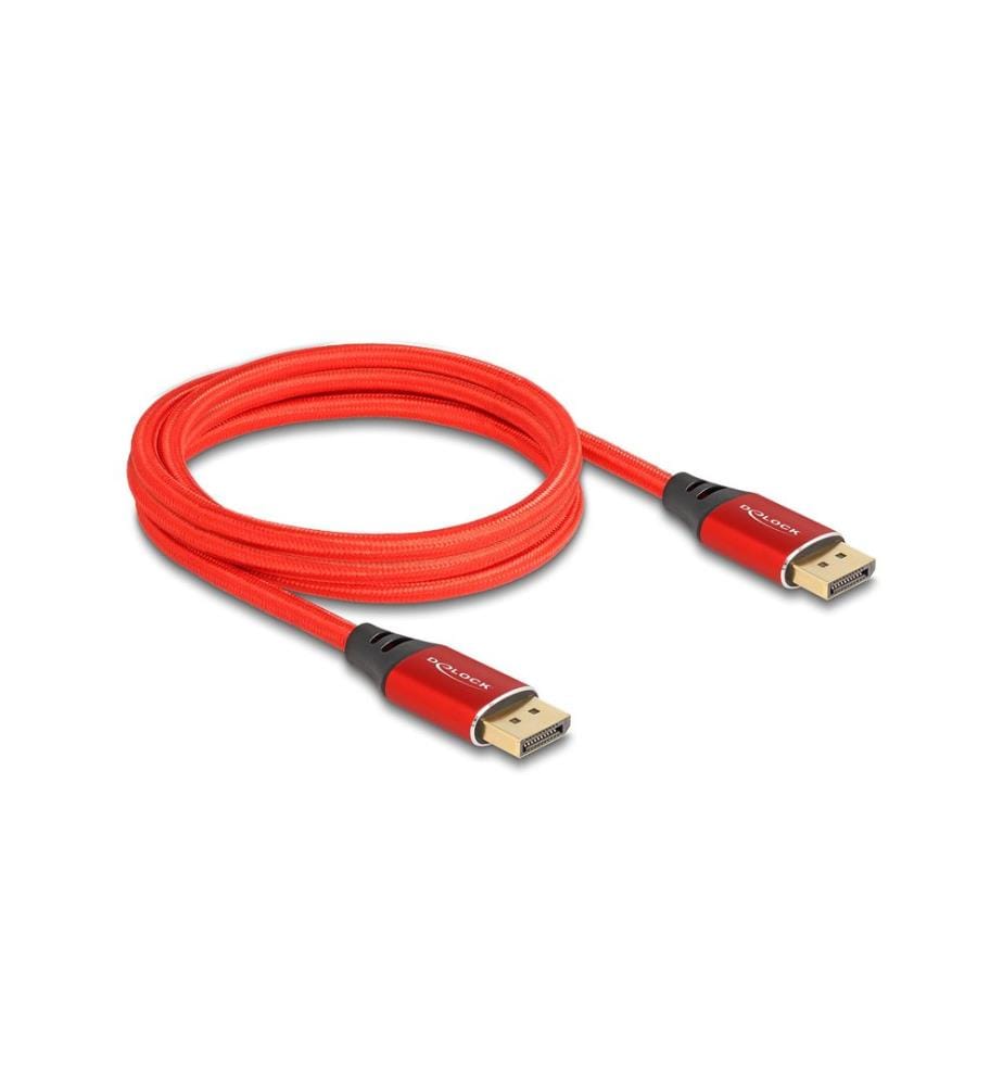 DELOCK - Câble 16K 60 Hz DisplayPort - DisplayPort, 2 m, Rouge