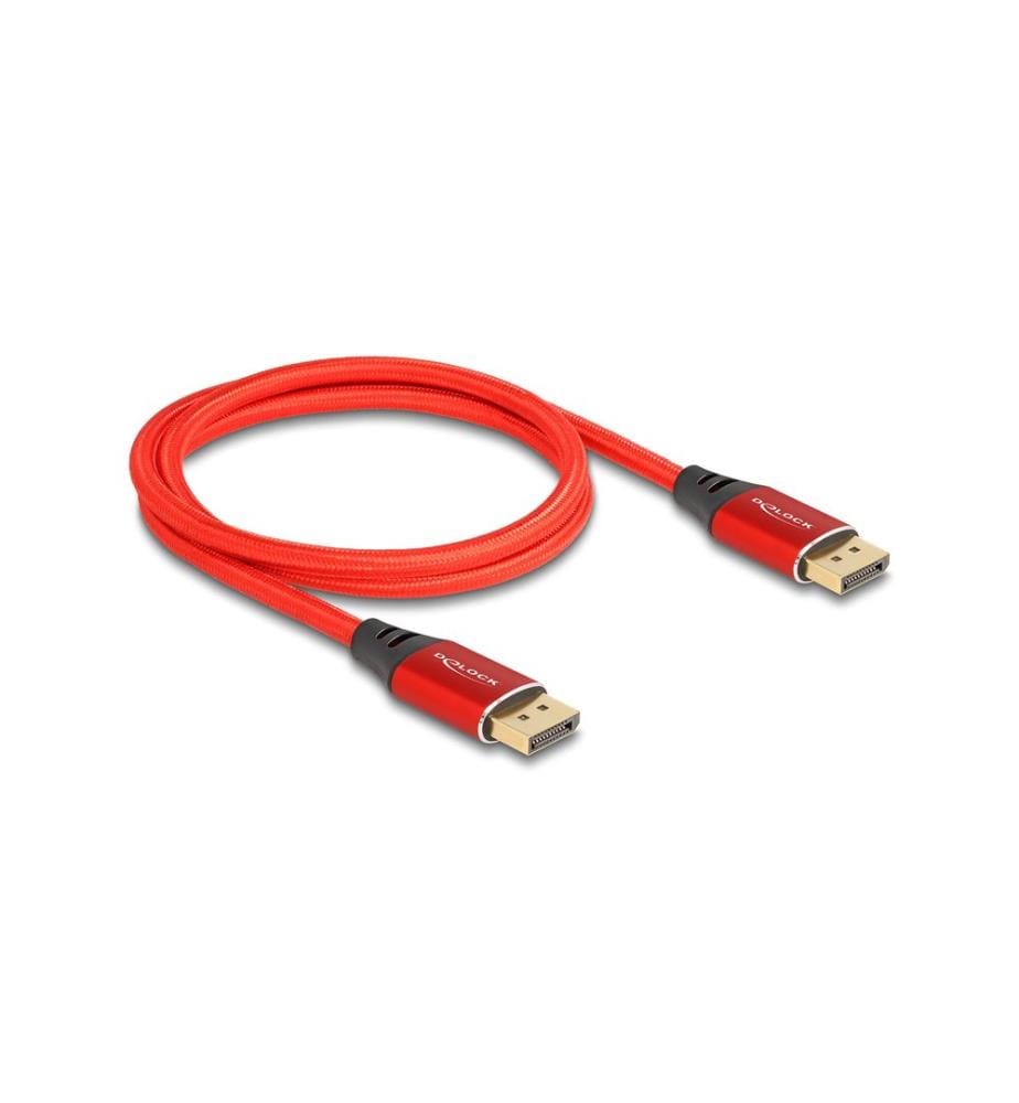 DELOCK - Câble 16K 60 Hz DisplayPort - DisplayPort, 1 m, Rouge