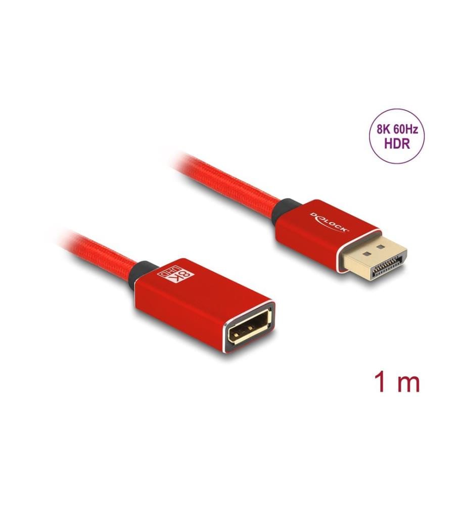 DELOCK - Verlängerungskabel 8K 60 Hz DisplayPort - DisplayPort, 1 m