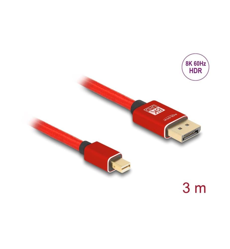 DELOCK - Câble 8K 60 Hz Mini DisplayPort - DisplayPort, 3 m