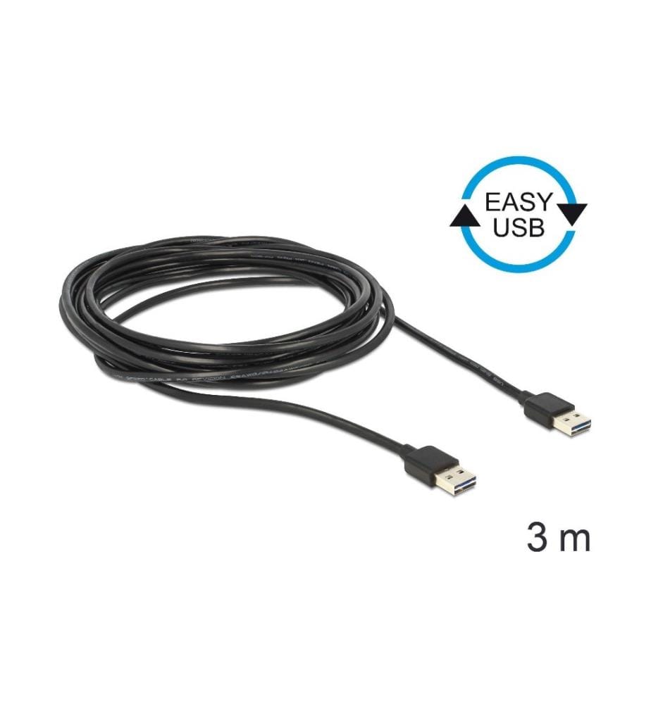 DELOCK - USB 2.0-Kabel EASY-USB USB A - USB A 3 m