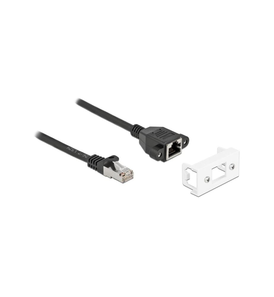 DELOCK - Câble patch pour module Easy 45 Cat 6A, S/FTP, 1 m, Noir