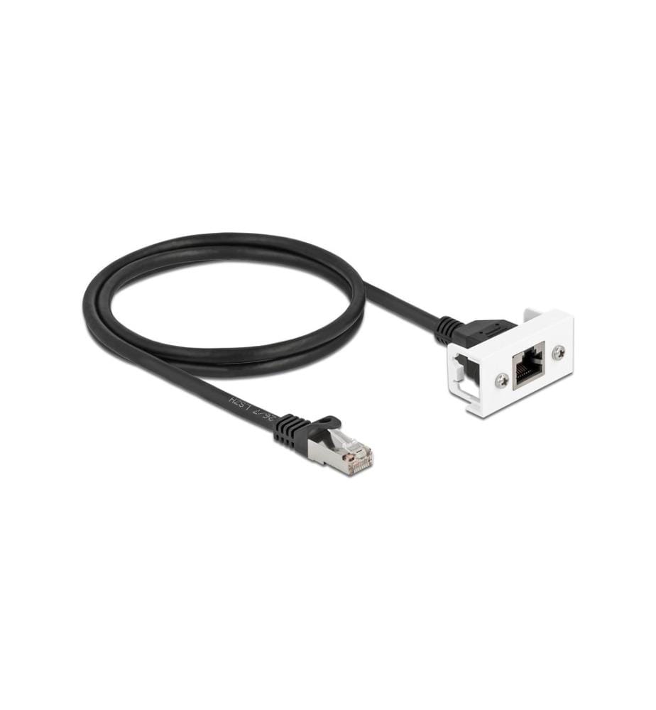 DELOCK - Câble patch pour module Easy 45 Cat 6A, S/FTP, 1 m, Noir