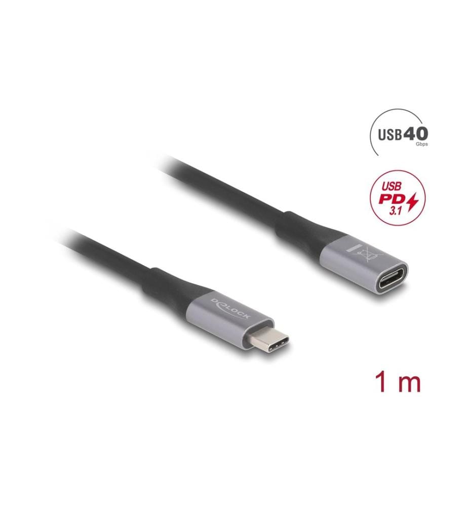 DELOCK - USB4-Kabel USB 40 Gbps USB-C - USB-C 1 m