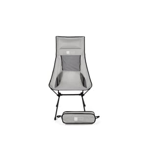 TREKONY - Chaise de camping Haut Gris Acier