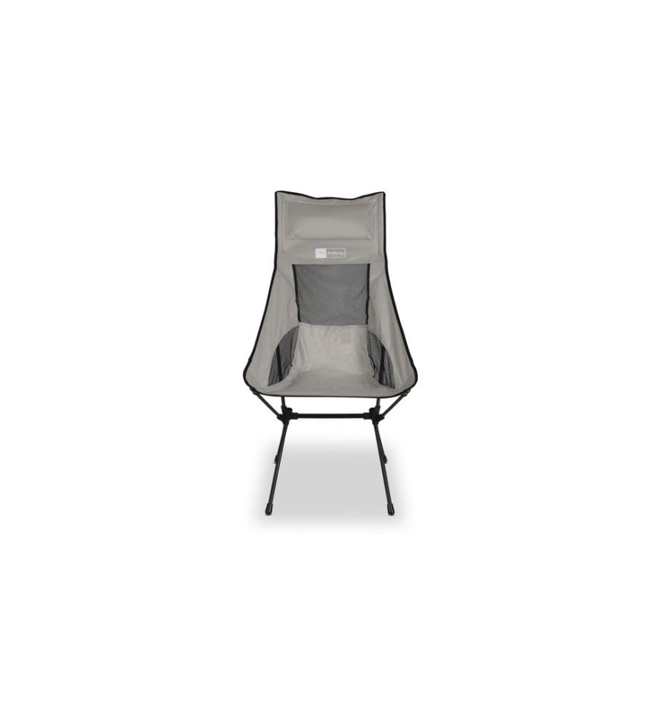 TREKONY - Chaise de camping Haut Gris Acier