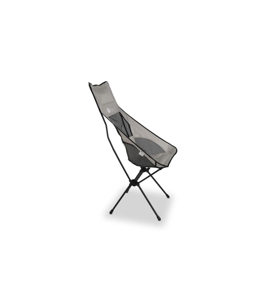 TREKONY - Chaise de camping Haut Gris Acier