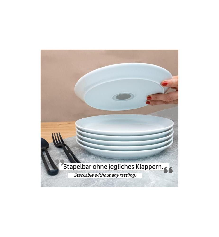 Silwy - Assiettes magnétiques en porcelaine, lot de 2