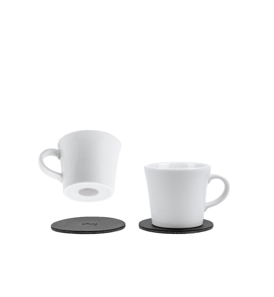 Silwy - Tasses à expresso magnétiques en porcelaine