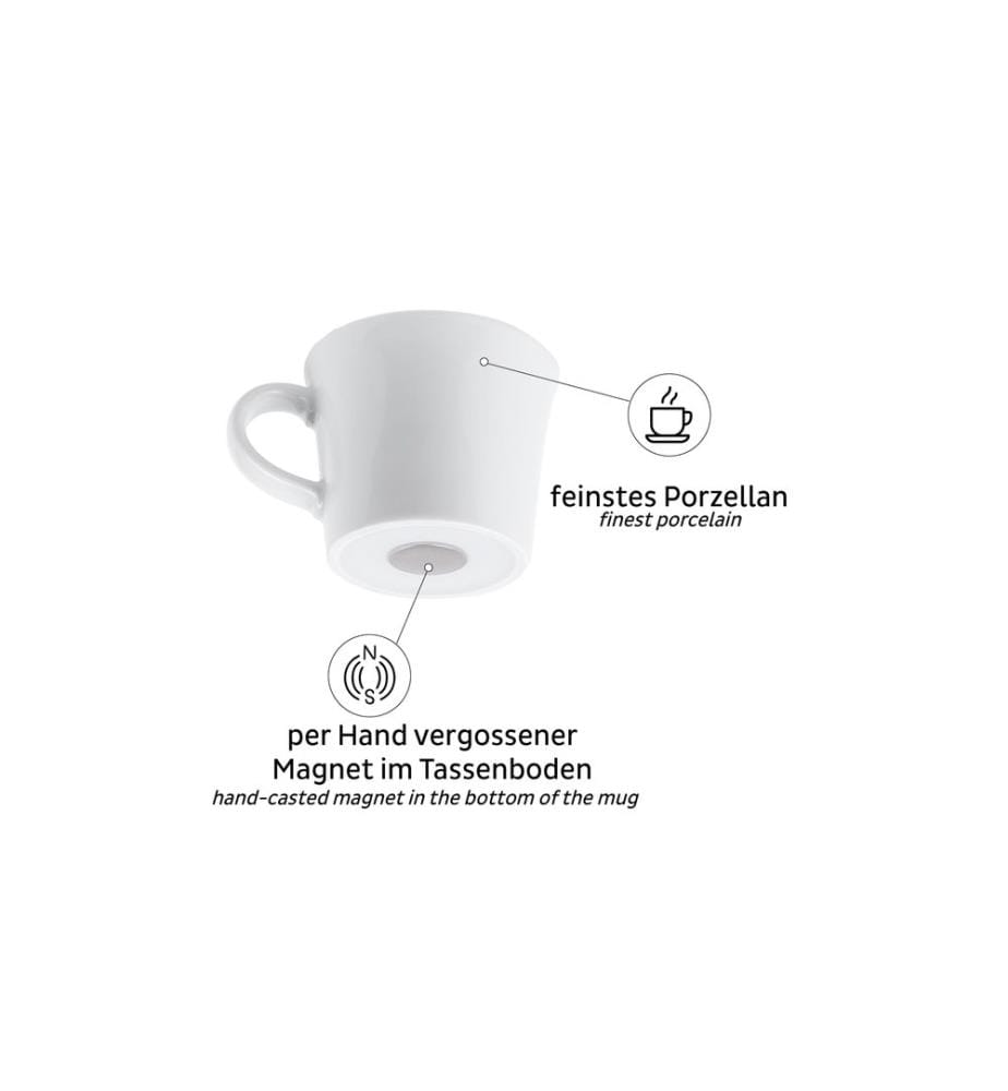 Silwy - Tasses à expresso magnétiques en porcelaine