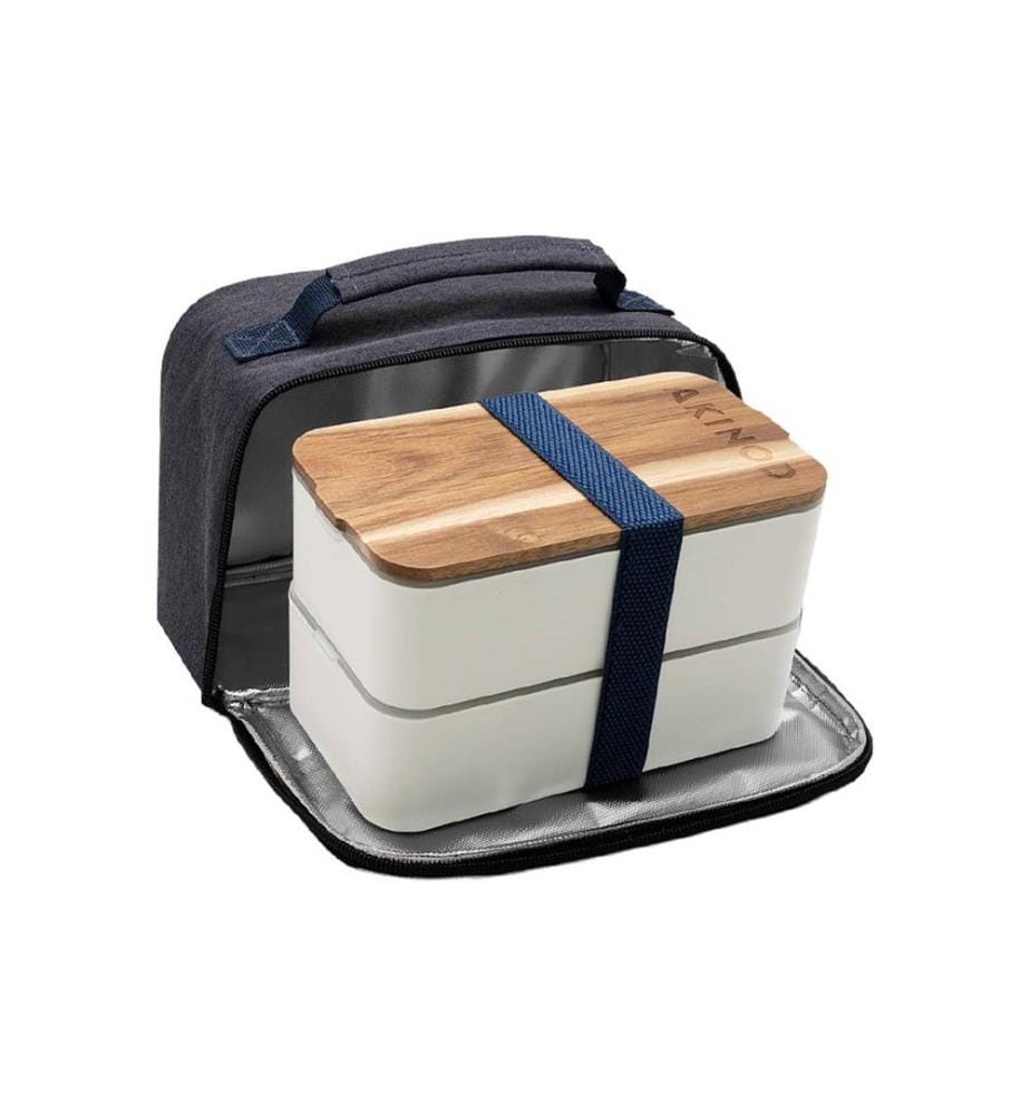 AKINOD - Bento et sac à lunch 11H58 Blanc