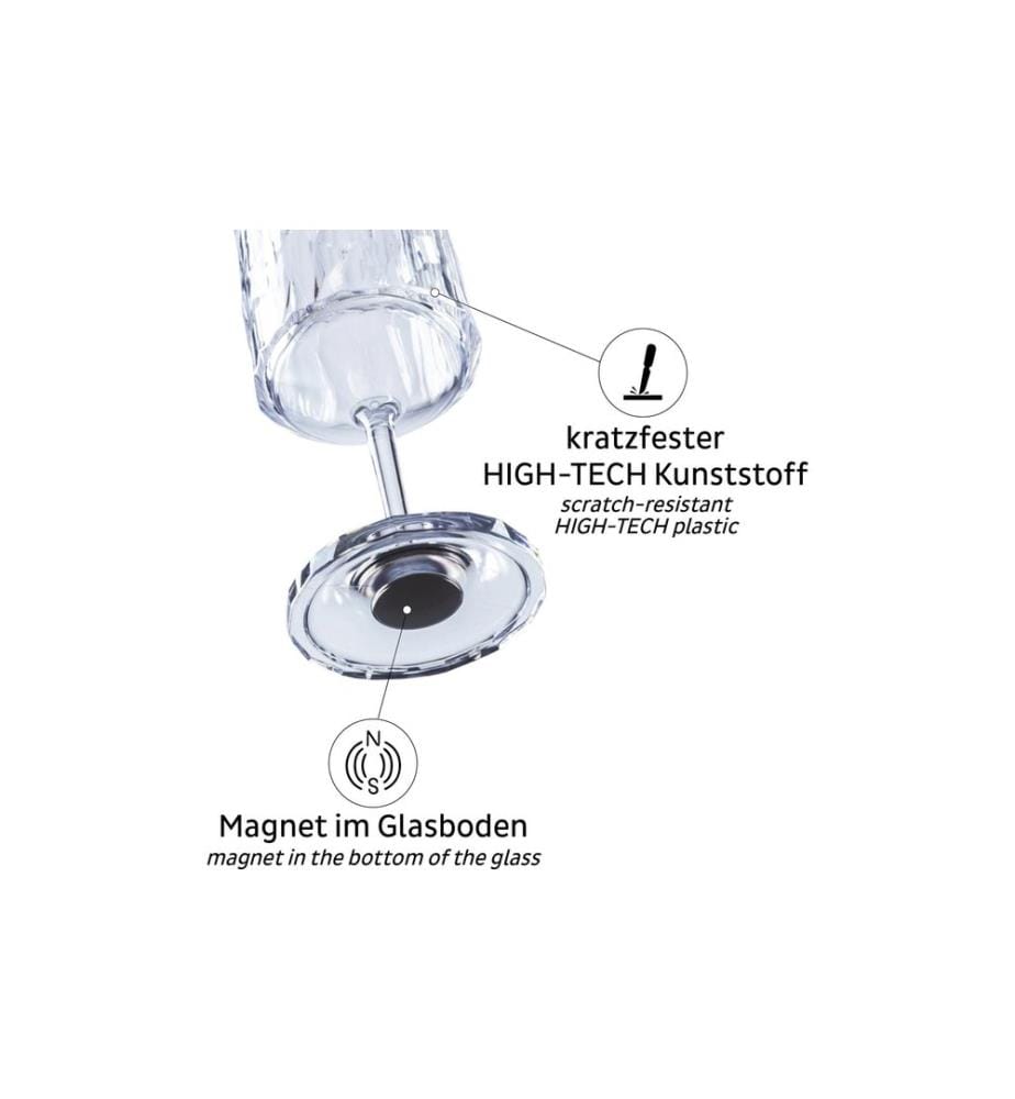 Silwy - Verres en plastique magnétiques, Lot de 6, 3 dl