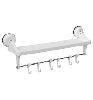 Eurotrail - Saugnapf-Regal mit Haken Weiss