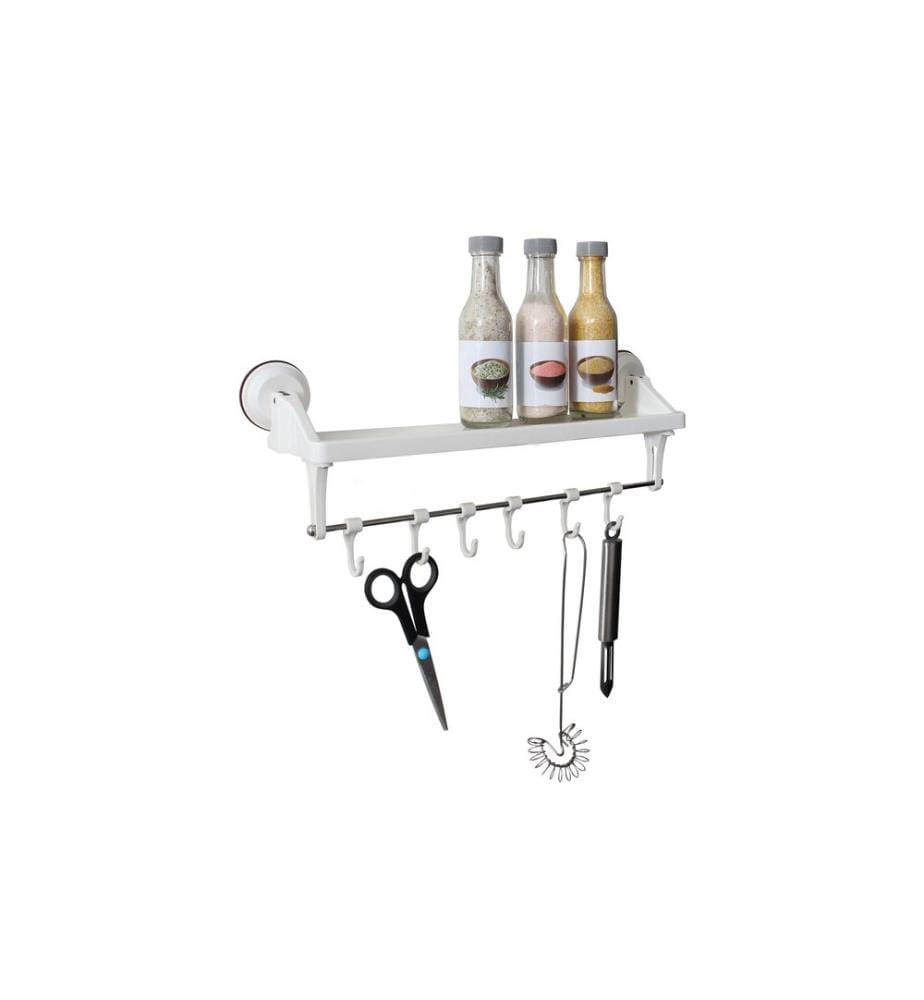 Eurotrail - Saugnapf-Regal mit Haken Weiss