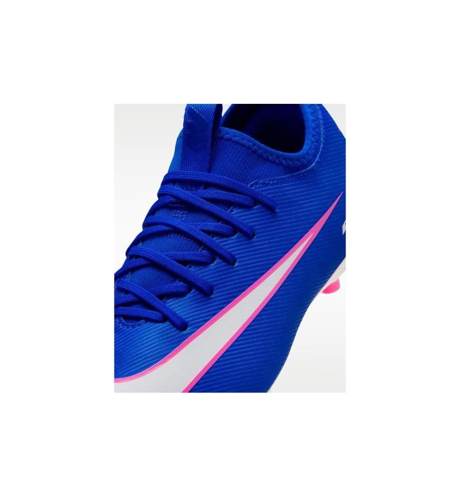 Nike - Chaussures de football Jr Zoom Vapor 16 Academy FG/MG Bleu/Blanc, 34