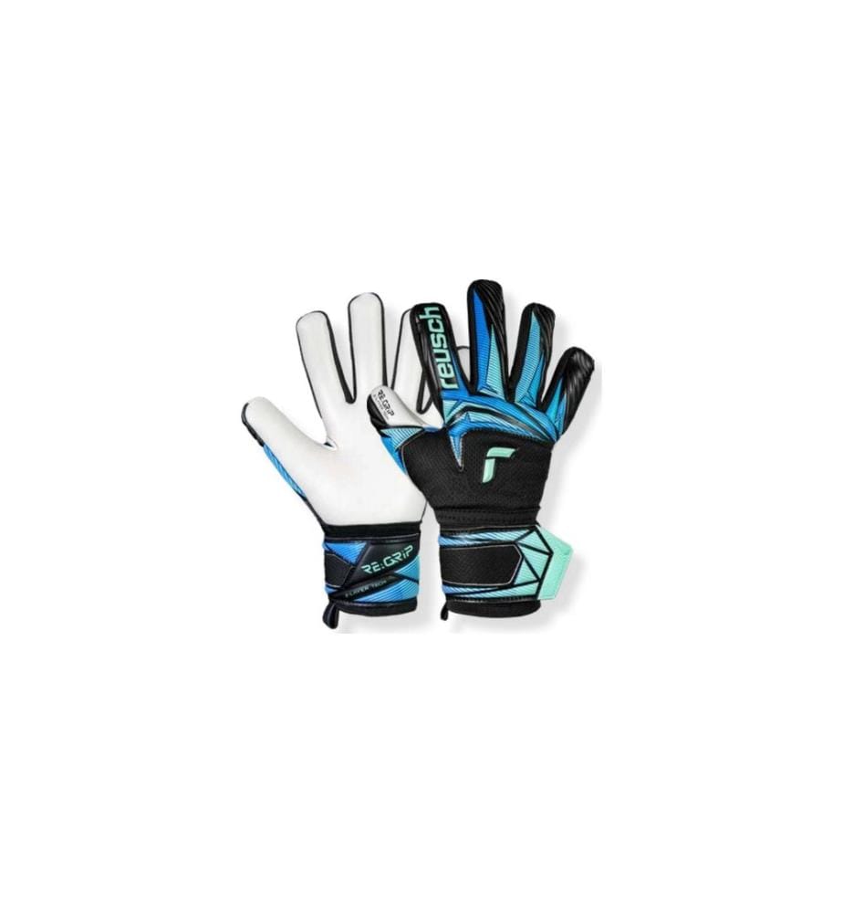 reusch - Attrakt RE:GRIP NC Junior Grösse: 8, Schwarz/Ocean light
