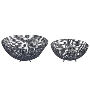 Set of 2 Bowls KRUKUT Metal Black