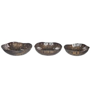 Set of 3 Bowls PINANG Metal Brass